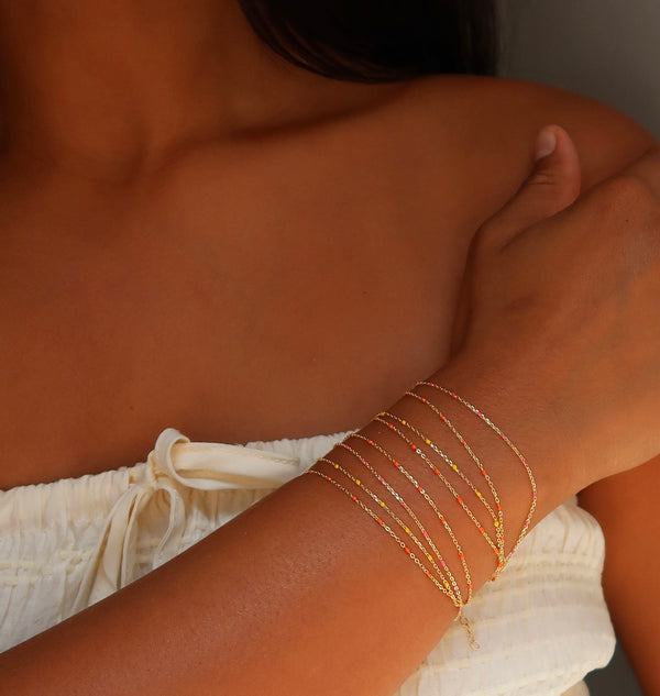 Enamel Double Strand Bracelet