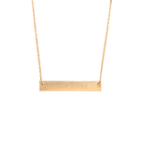 Engraved Bar Necklace