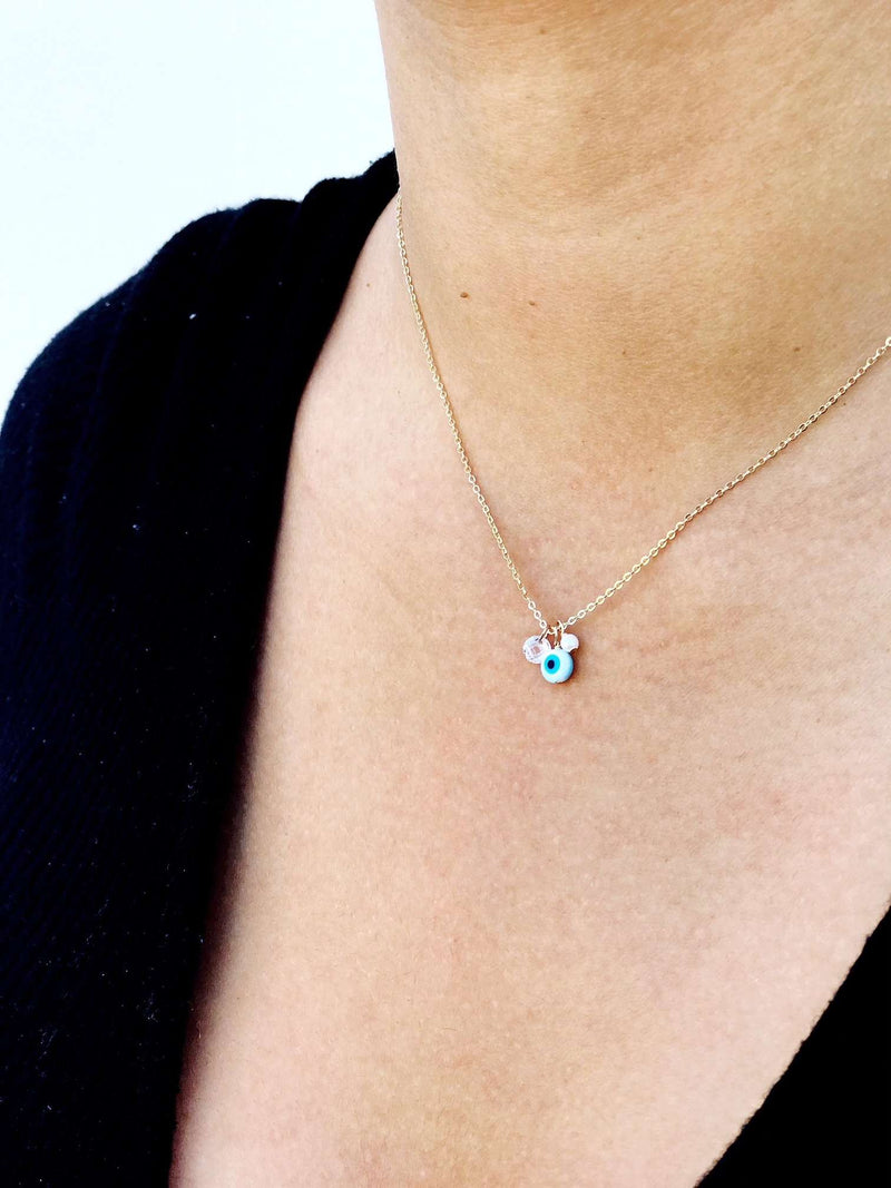 Shell Eye Charms Necklace