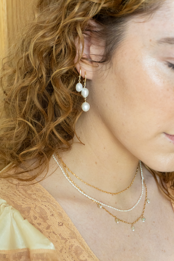 Alina Pearl Hoops
